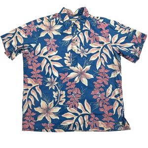 Reyn Spooner Shirt Mens 2XL Hawaiian Popover Phil Edwards Floral Aloha Casual